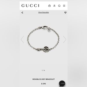 Gucci Double G Key Bracelet, NWOT